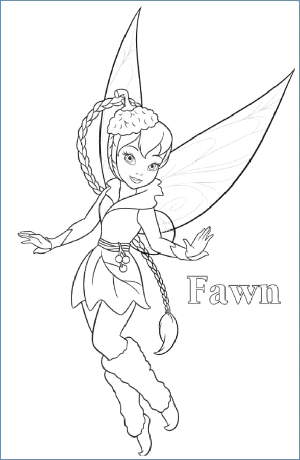 588x900 Tinkerbell Coloring Pages Disney