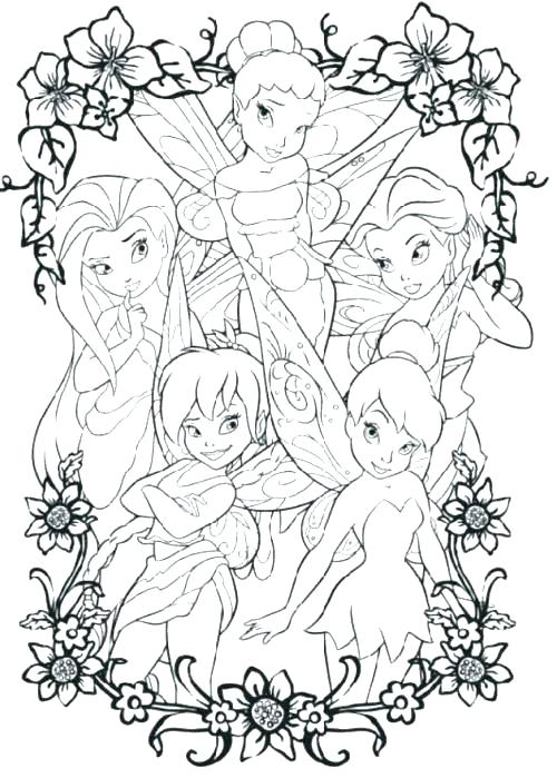500x699 Tinkerbell Coloring Pages