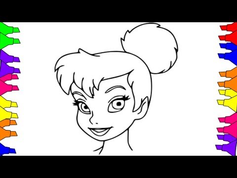 Easy Drawing Tutorials Tinkerbell Face Coloring Pages For Kids 480x360 Easy Drawing Tutorials Tinkerbell Face Coloring Pages For Kids