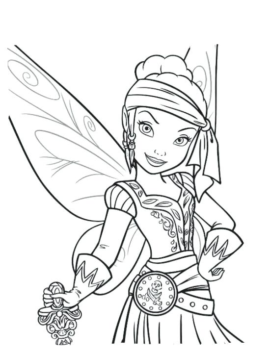 Disney Tinkerbell Fairies Coloring Pages Printable The Pirate 550x722 Disney Tinkerbell Fairies Coloring Pages Printable The Pirate