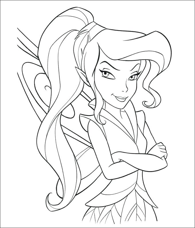 680x794 Tinkerbell To Color Coloring Page Printable Tinkerbell And Friends