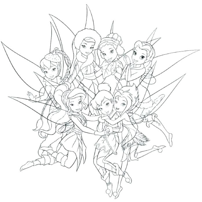 698x701 Coloring Pages Of And Her Fairy Friends Coloring Page Coloring