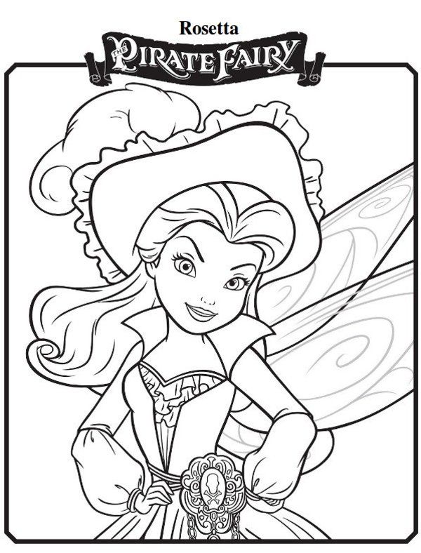 600x788 Rosetta New Tinkerbell Pirate Fairy Coloring Pages 550x722 Picture