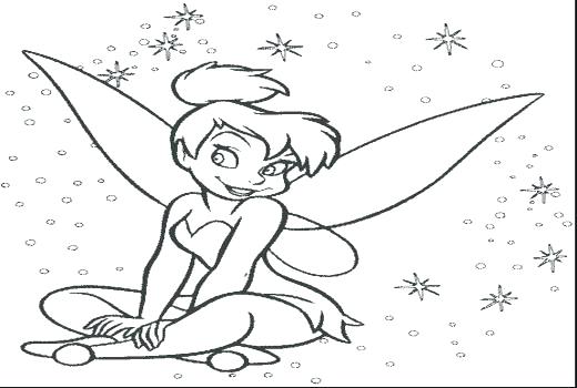 520x350 Tinkerbell Fairies Coloring Pages Printable Top Free Page