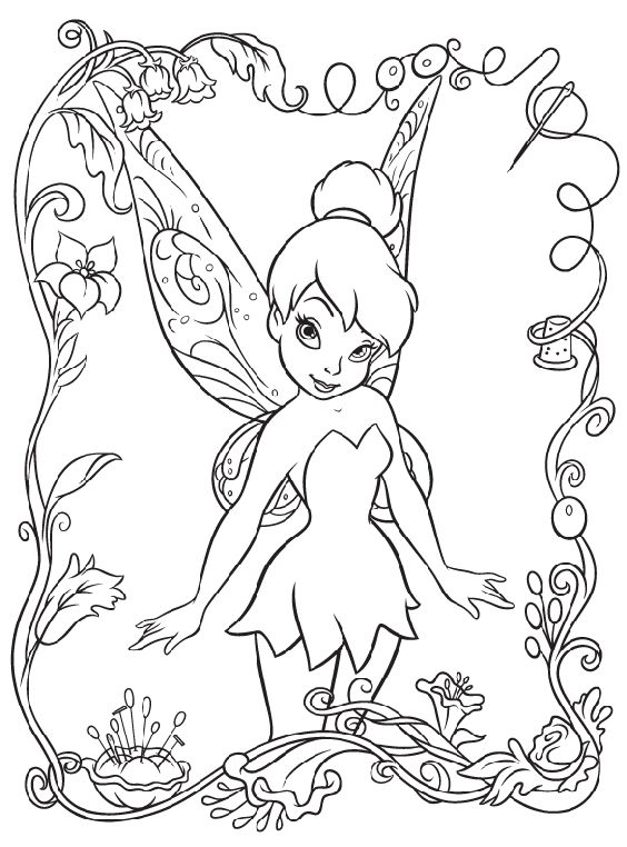 Tinkerbell Printable Coloring Pages