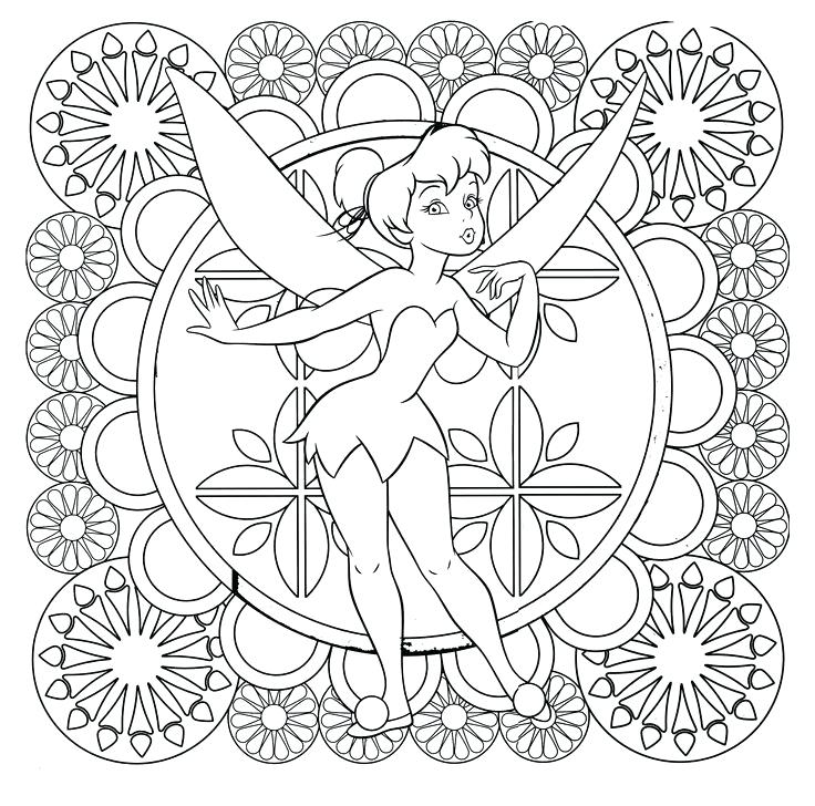 736x728 Tinkerbell Printable Coloring Pages Difficult Coloring Page