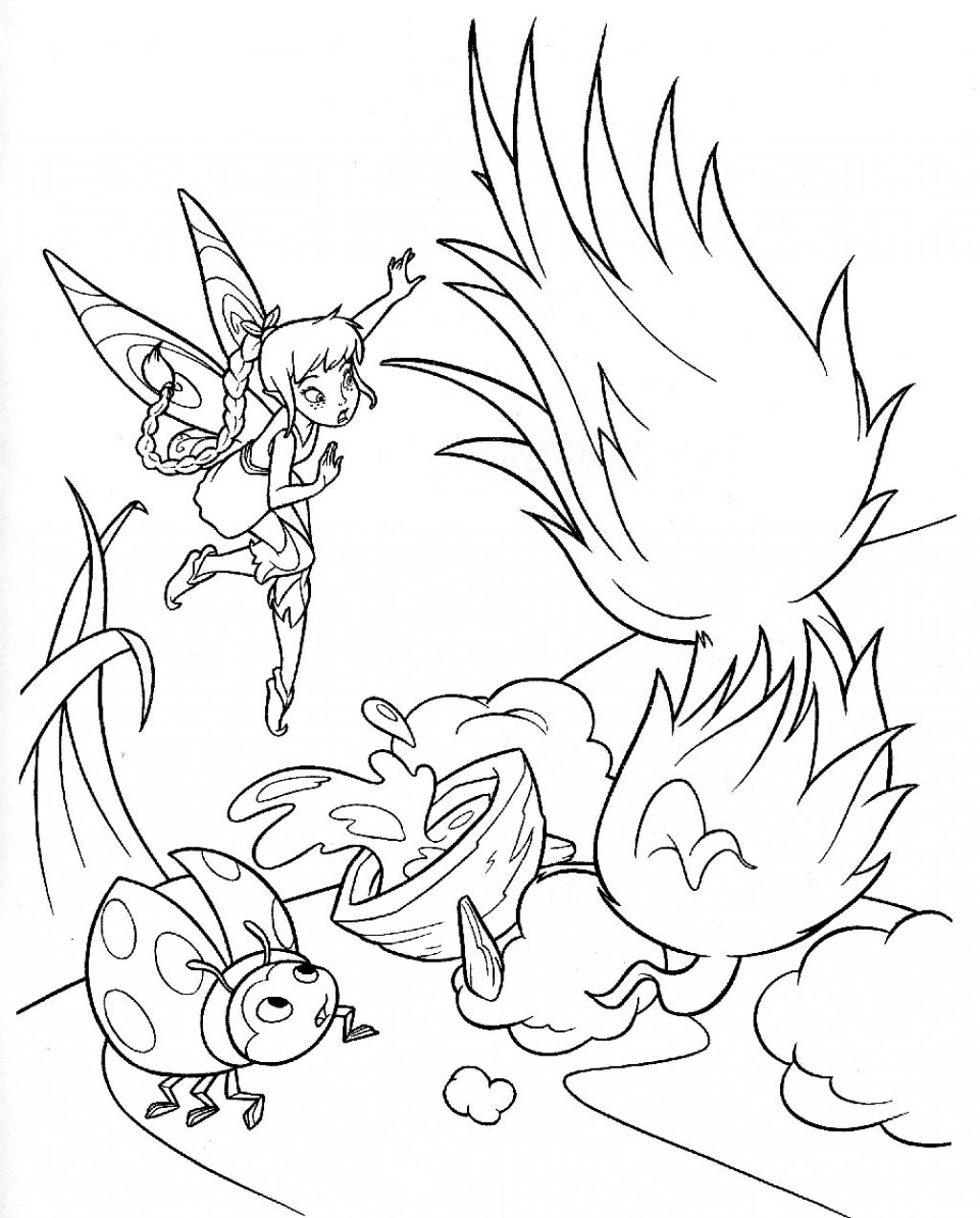 1024x1273 Free Printable Tinkerbell Coloring Pages For Kids