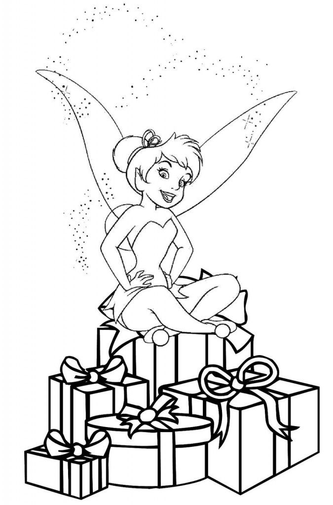 675x1024 Tinkerbell Coloring Pages For Christmas