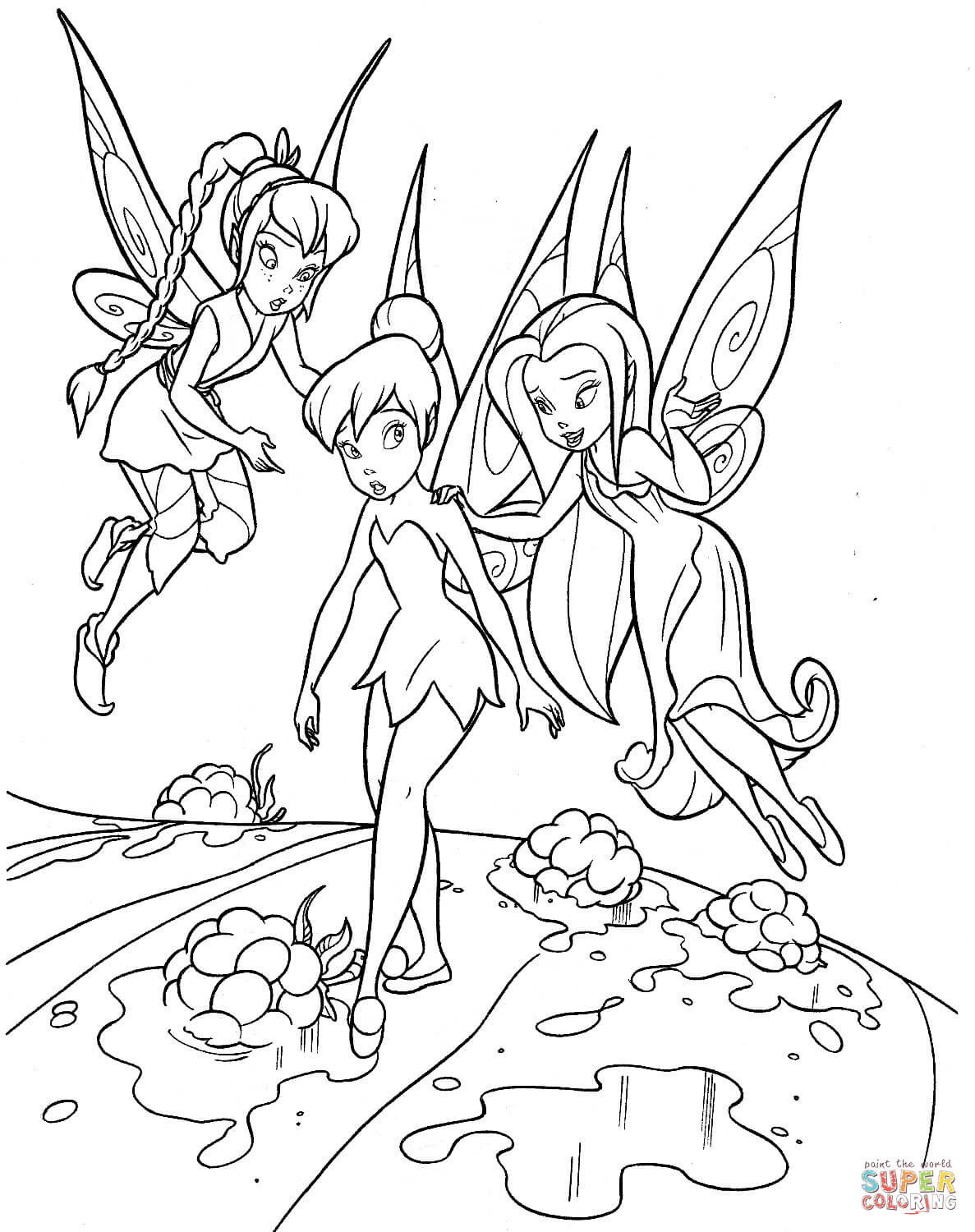 1187x1500 Teaching Tinkerbell Coloring Page 10 Tinklebell Pages