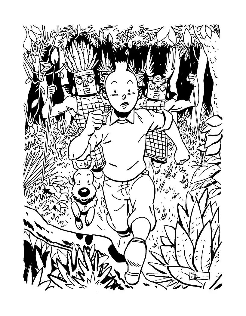 Awesome The Adventures Of Tintin Coloring Pages Collection 818x1050 Awesome The Adventures Of Tintin Coloring Pages Collection