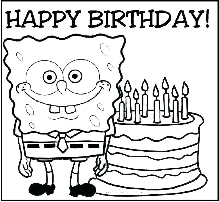 Colouring Spongebob Happy Birthday Coloring Pages Happy Birthday 736x682 Colouring Spongebob Happy Birthday Coloring Pages Happy Birthday