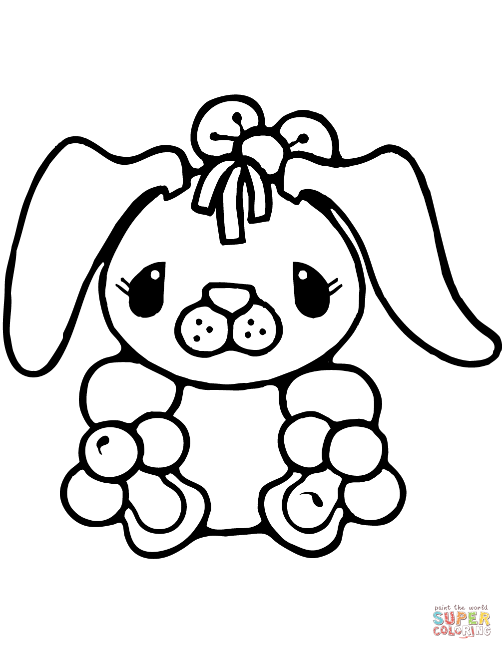 Tiny Bunny Rabbit Coloring Page Pages 1005x1300 Tiny Bunny Rabbit Coloring Page Pages