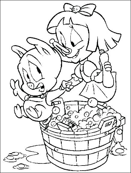 Tiny Toons Coloring Pages Baby Coloring Pages Baby Looney Tunes 437x578 Tiny Toons Coloring Pages Baby Coloring Pages Baby Looney Tunes