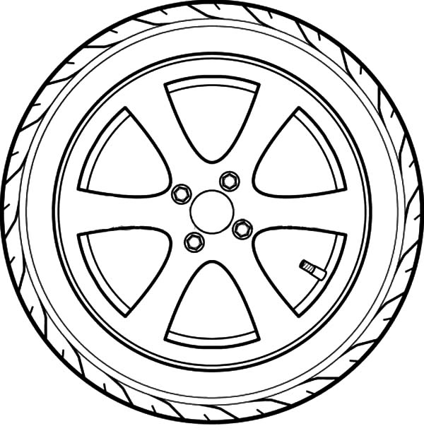 600x627 Tire Coloring Pages