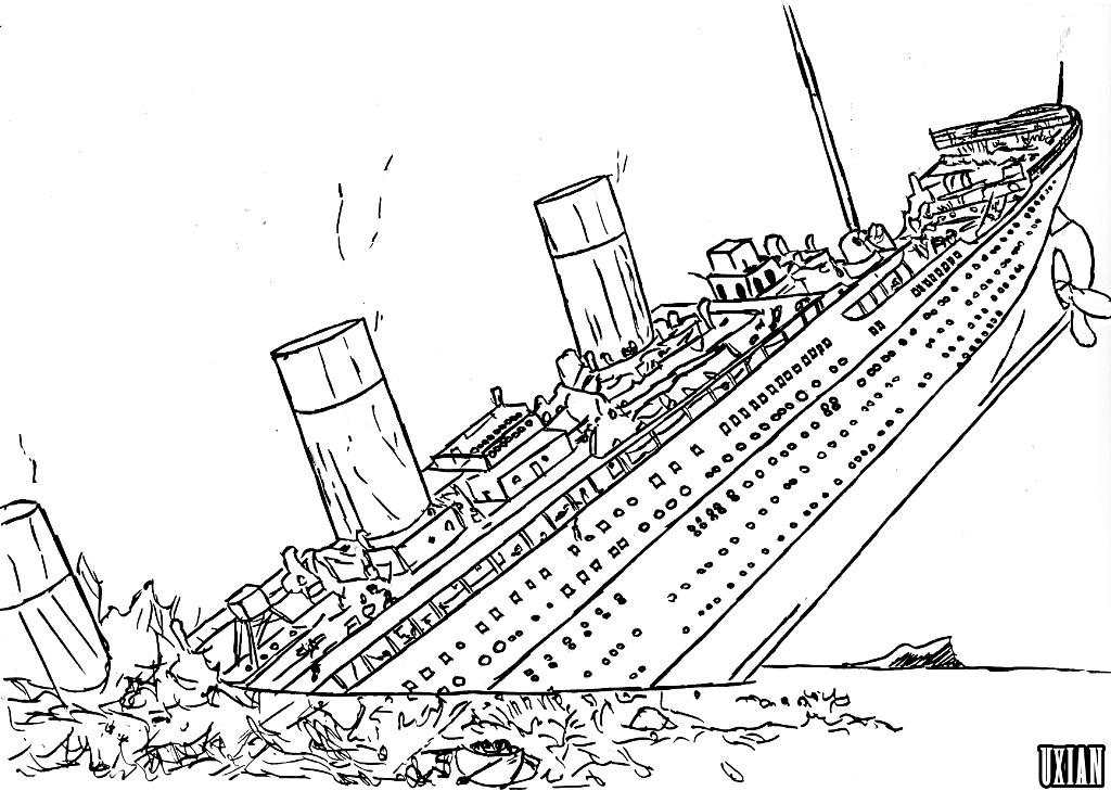 1024x729 Titanic Coloring Pages Printable Titanic Coloring Page Ebestbuyvn.co