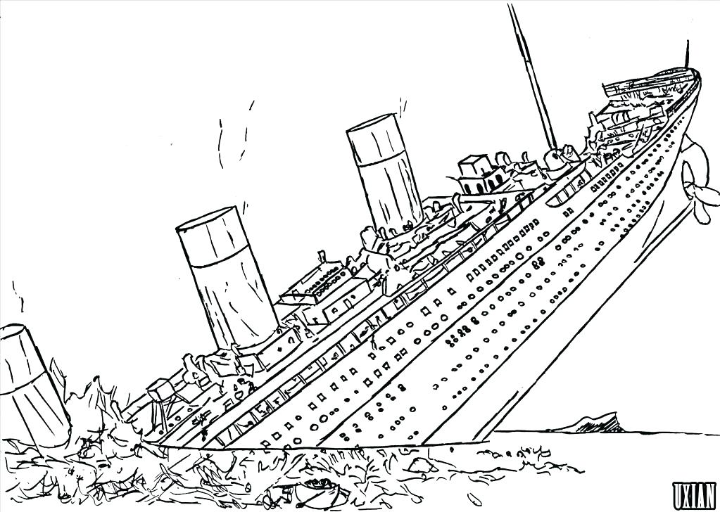 1023x728 Printable Titanic Coloring Pages For Kids Titanic Coloring Page