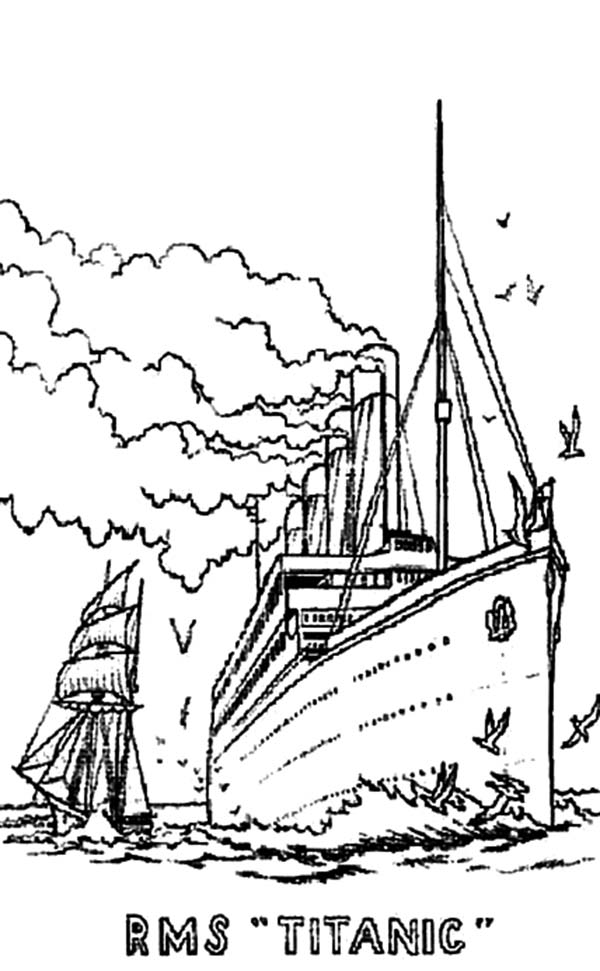 600x971 Titanic Star Line Coloring Pages Batch Coloring