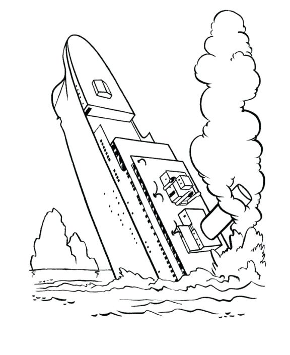 576x705 Titanic Colouring Pages Titanic Sinking Colouring Page 4
