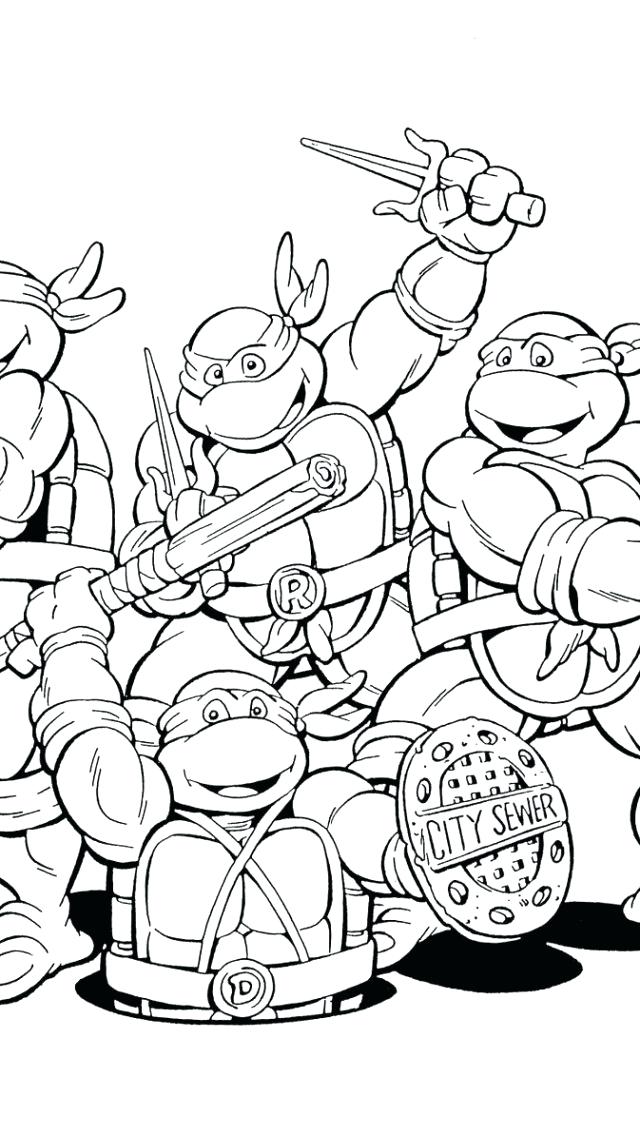 640x1136 Teenage Mutant Ninja Turtles Coloring Pages Pdf