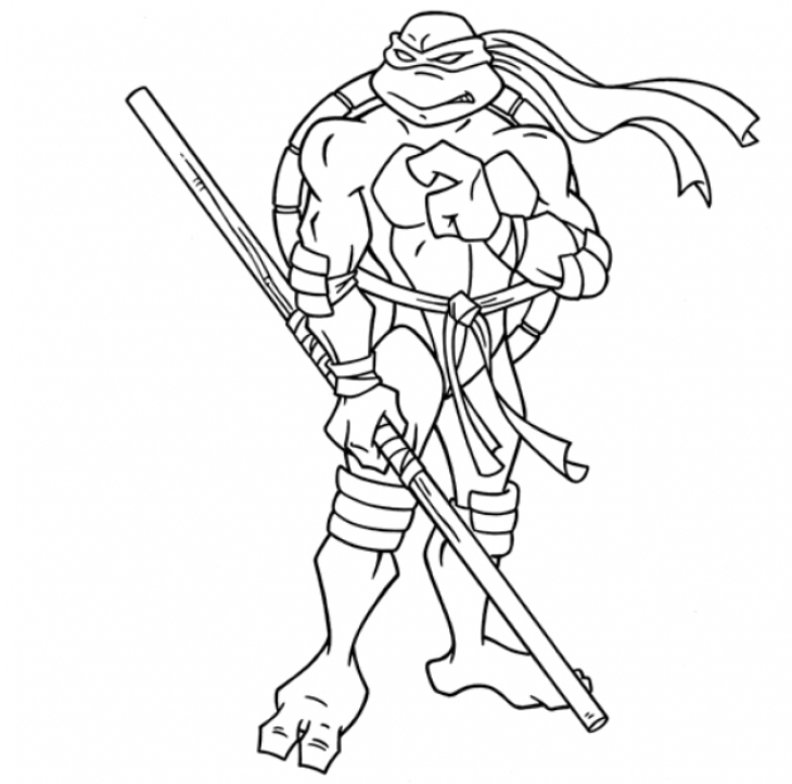 Donatello In Online Teenage Mutant Ninja Turtles Coloring Page 730x723 Donatello In Online Teenage Mutant Ninja Turtles Coloring Page