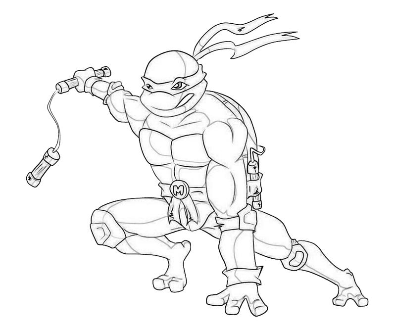 Michelangelo Ninja Turtle Coloring Pages Teenage Mutant Ninja 800x667 Michelangelo Ninja Turtle Coloring Pages Teenage Mutant Ninja