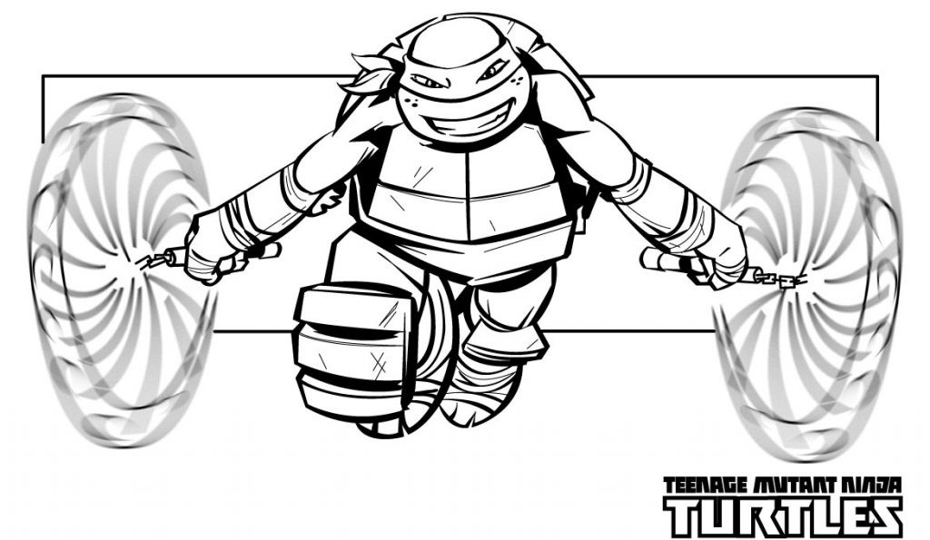 Ninja Turtle Coloring Pages Michelangelo Teenage Mutant Nick 1024x595 Ninja Turtle Coloring Pages Michelangelo Teenage Mutant Nick