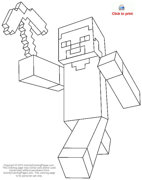 500x630 Steve From Minecraft Coloring Pages By Teresa Minecraft