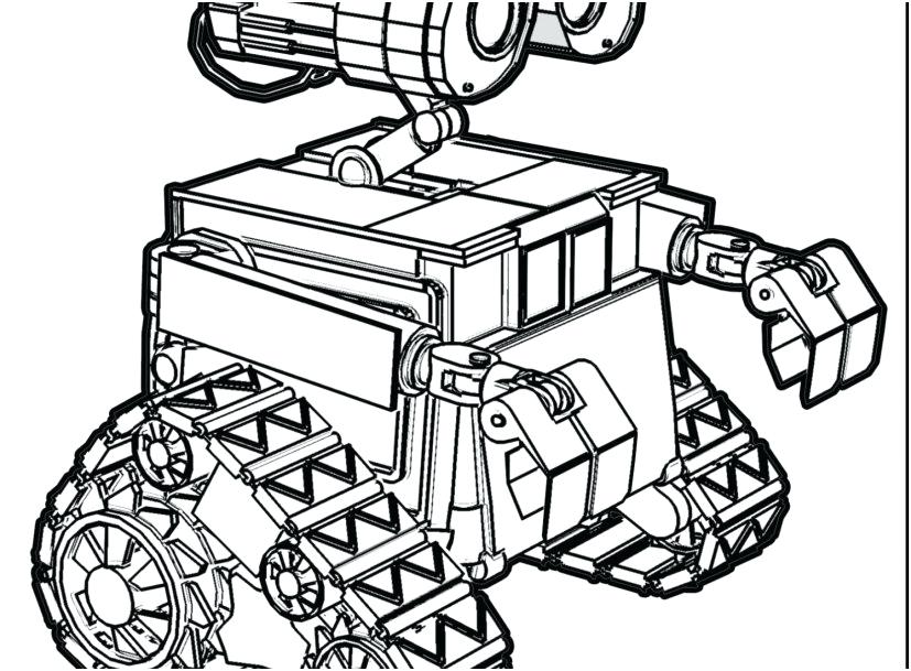 827x609 Printable Robot Coloring Pages