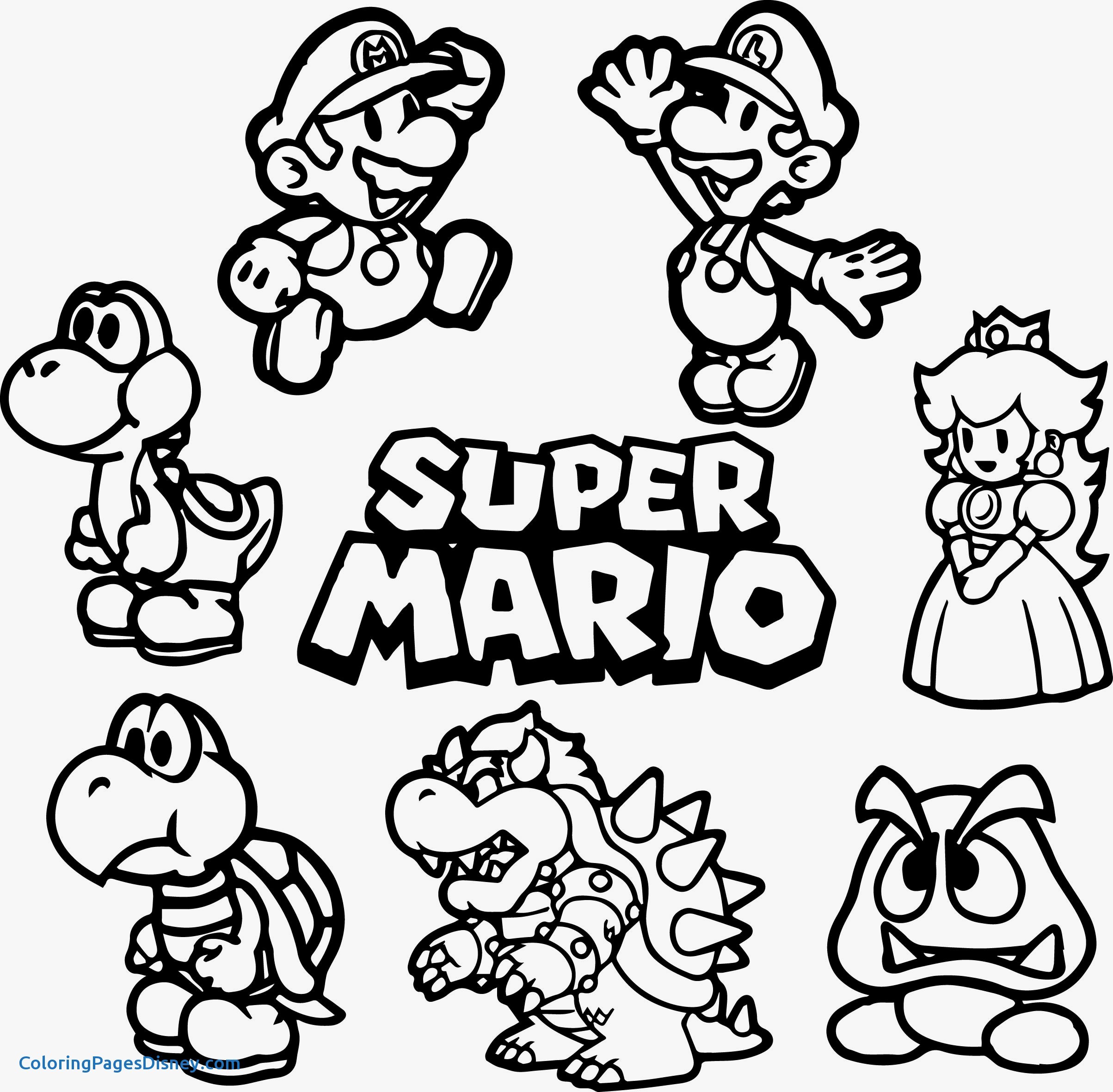 2407x2361 Toad Coloring Pages Inspirational Super Mario Colouring Pages