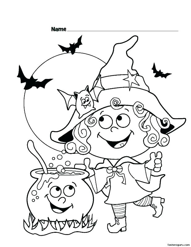 618x800 Toddler Halloween Coloring Pages Printable For Kindergarten Good