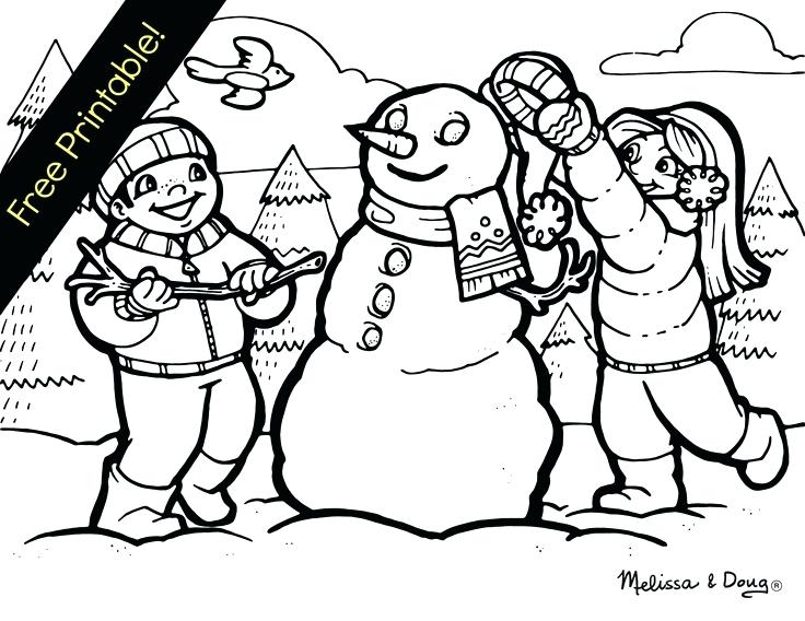 736x568 Toddler Winter Coloring Pages Mickey And In Page Cartoon Of Kids