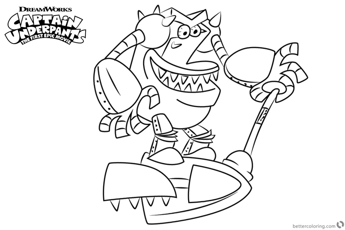 1200x800 Turbo Toilet 2000 From Captain Underpants Coloring Pages