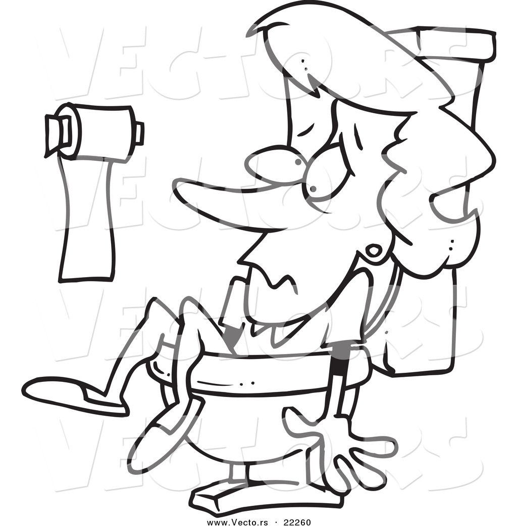 1024x1044 Vector Of A Cartoon Woman Stuck In A Toilet
