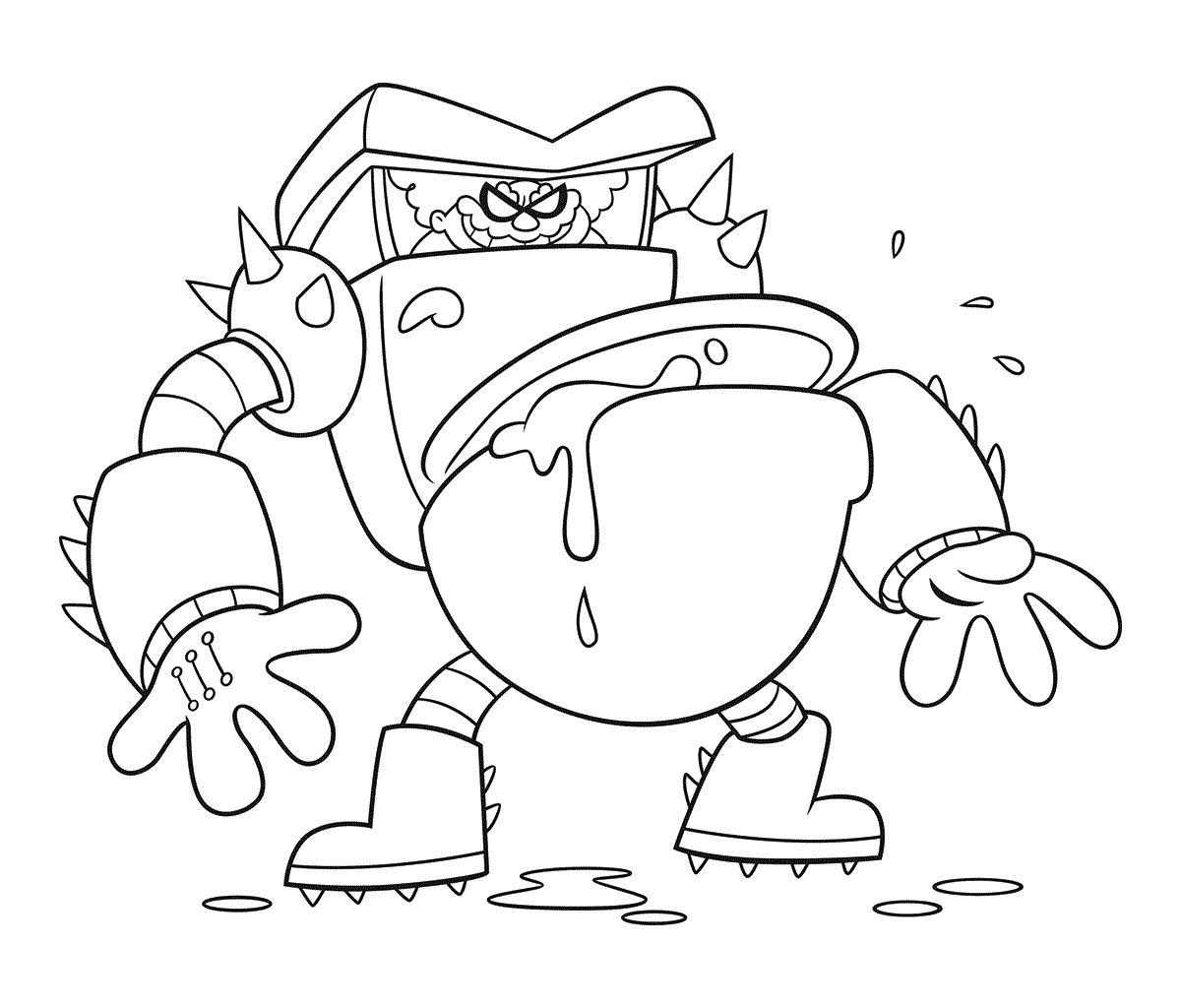 1200x1024 Captain Underpants Coloring Page Turbo Toilet 2000