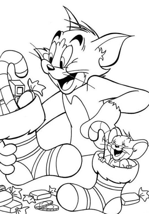 Tom And Jerry Christmas Coloring Pages at GetColorings.com | Free ...