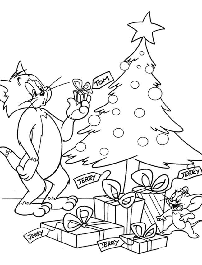 650x849 Tom And Jerry Christmas Coloring Pages Tom And Jerry