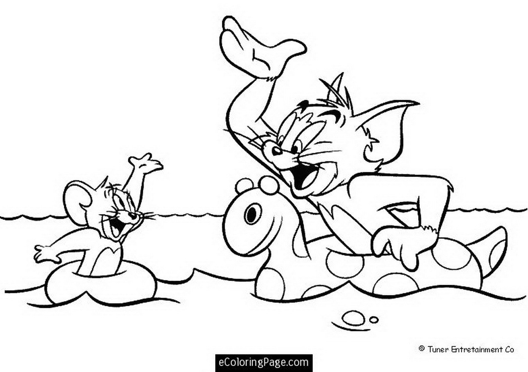 1048x740 Tom And Jerry Coloring Book Coloring Page