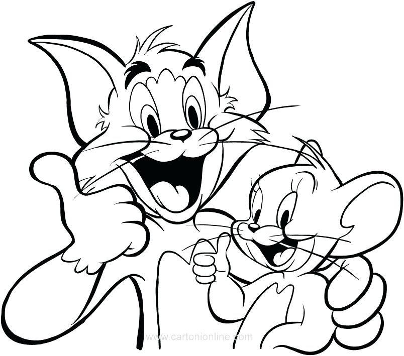 804x709 Tom Jerry Coloring Pages Tom Coloring Page To Print Tom