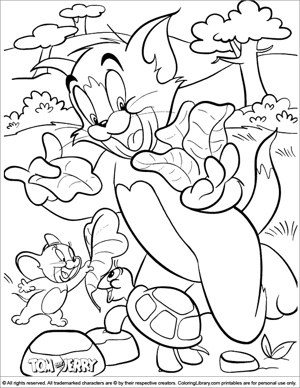 612x792 Tom And Jerry Coloring Picture