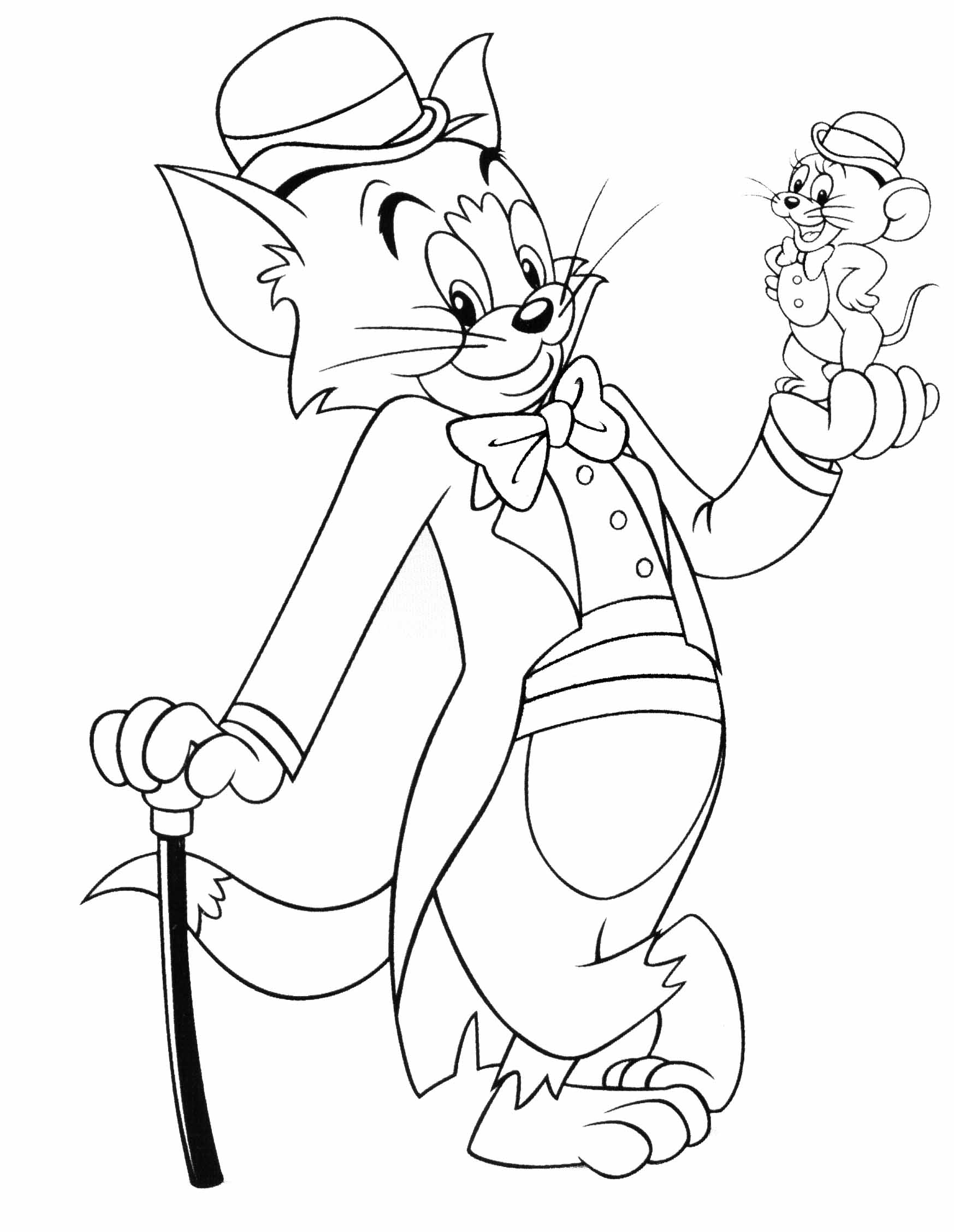 Tom Amp Jerry Coloring Pages 1747x2256 Tom Amp Jerry Coloring Pages
