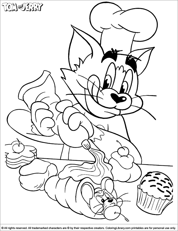 Tom And Jerry Coloring Picture 612x792 Tom And Jerry Coloring Picture