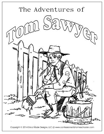 343x441 The Adventures Of Tom Sawyer Unit Study Homeschooling Reading