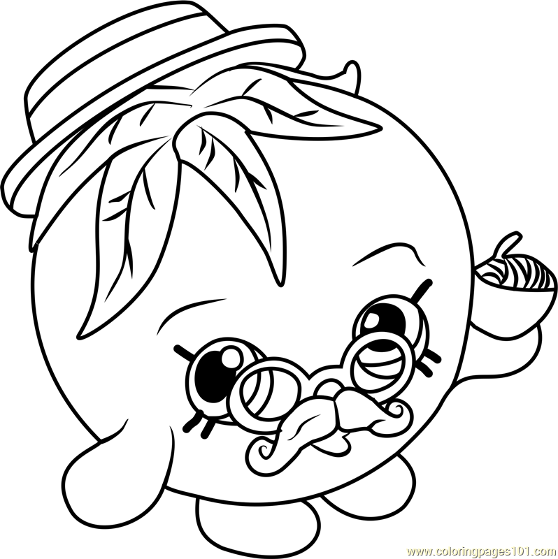 798x800 Papa Tomato Shopkins Coloring Page