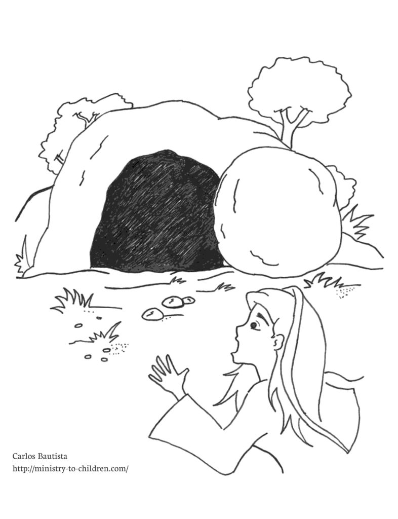 786x1024 Empty Tomb Coloring Page (Free Kids Printable) Coloring Page