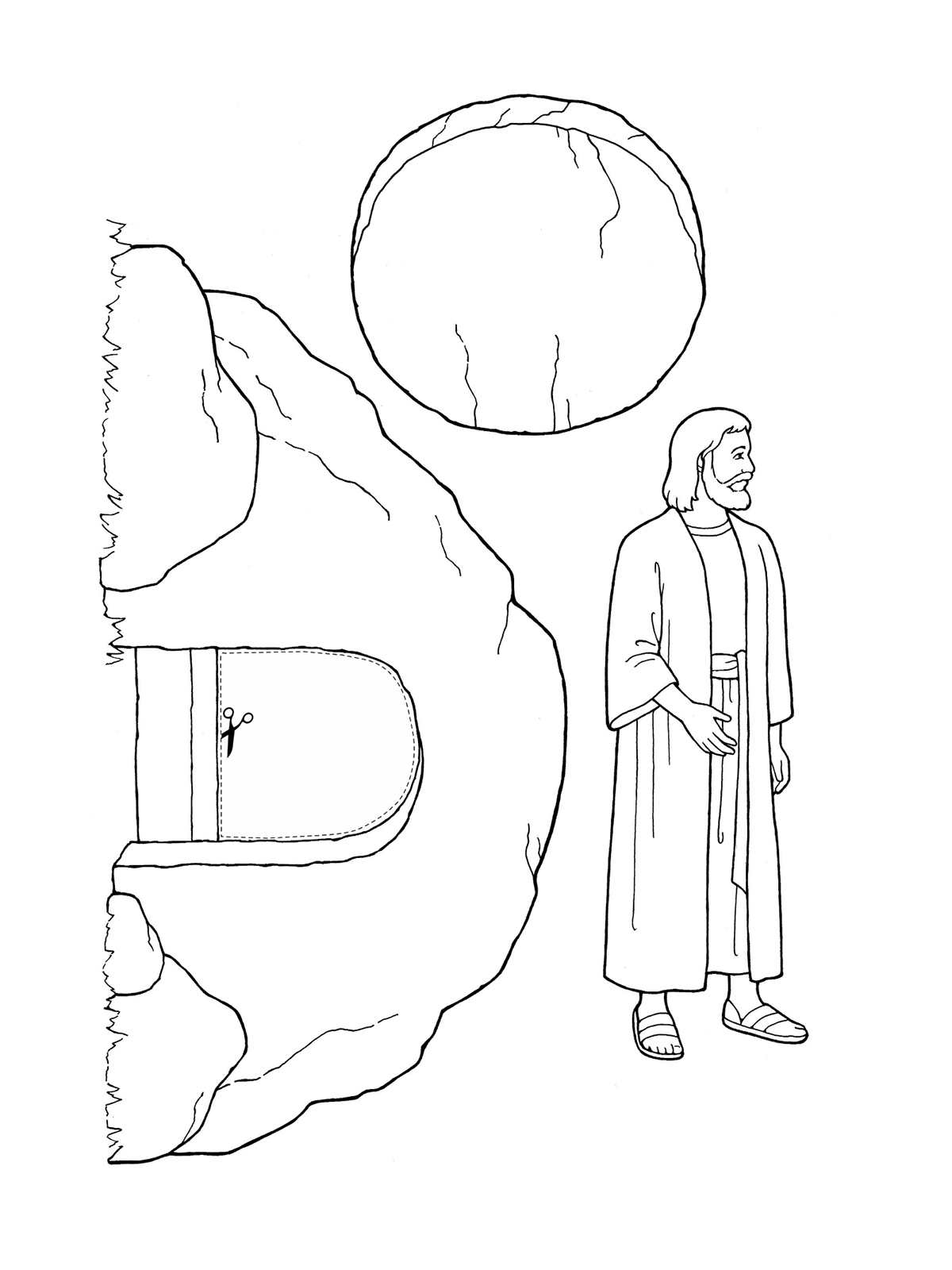 1200x1600 New Jesus Empty Tomb Coloring Pages