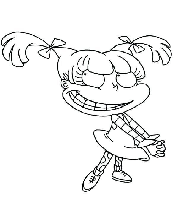 600x721 Rugrats Coloring Pages Online Angelica Pickles A Little Shy