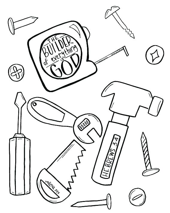 568x712 Tool Coloring Pages Construction Worker Coloring Pages