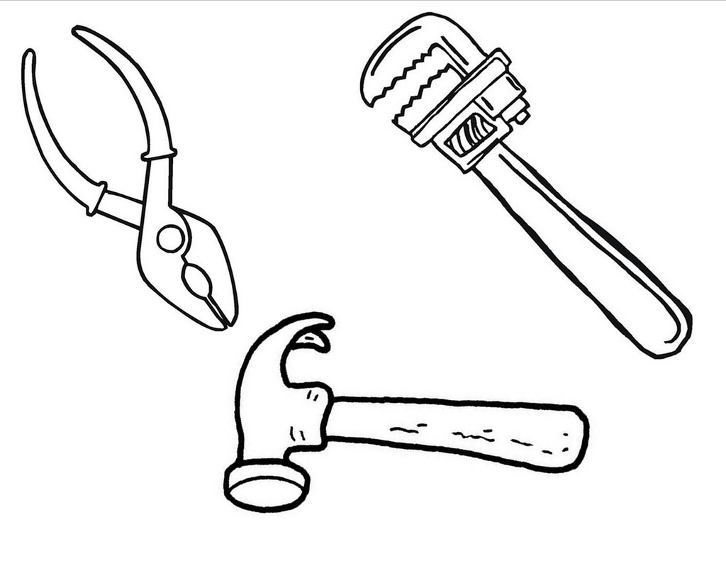 Construction Tools Coloring Pages 1024x791 Construction Tools Coloring Pages