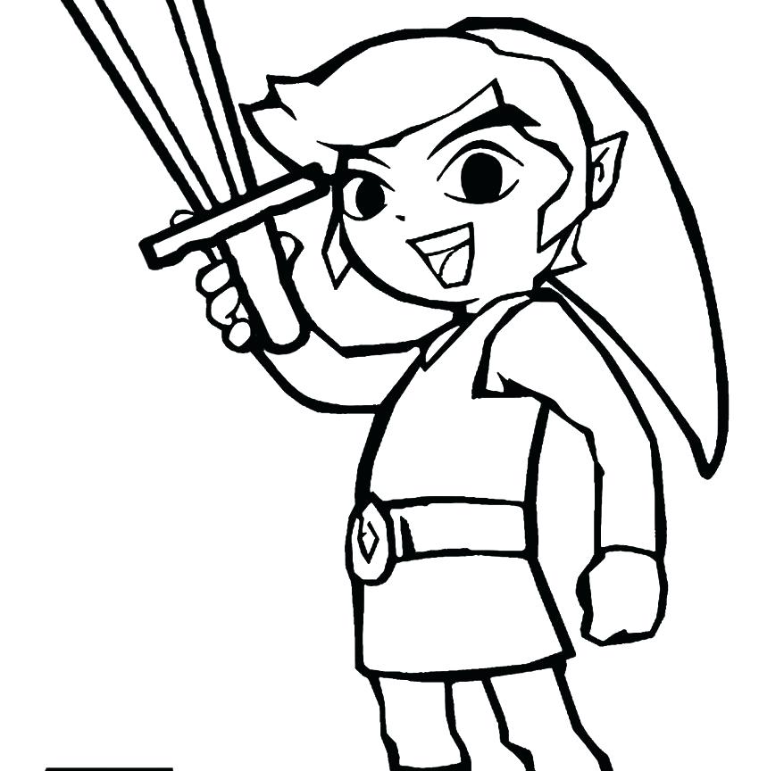850x864 Toon Link Coloring Pages The Legend Of Mesmerizing Page Free