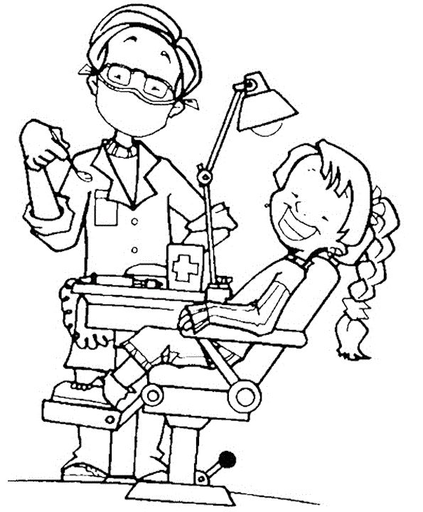 Dentist Coloring Pages Printable To Tiny Paint 595x720 Dentist Coloring Pages Printable To Tiny Paint